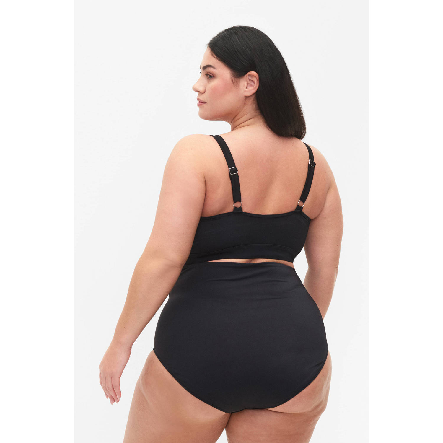 Zizzi high waist bikinibroekje SKATRIN zwart