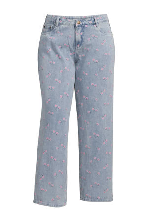 gebloemde jeans Tuesday light blue denim/roze