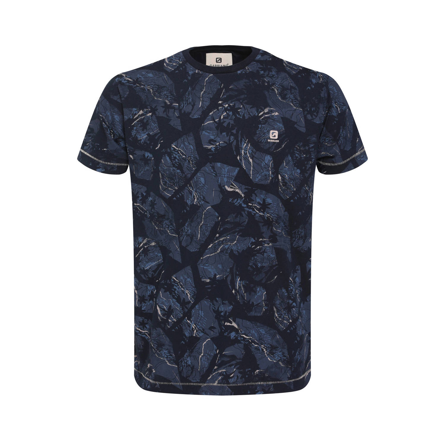 GABBIANO T-shirt met all over print navy