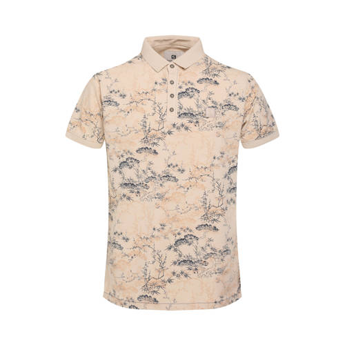 GABBIANO polo met all over print beige