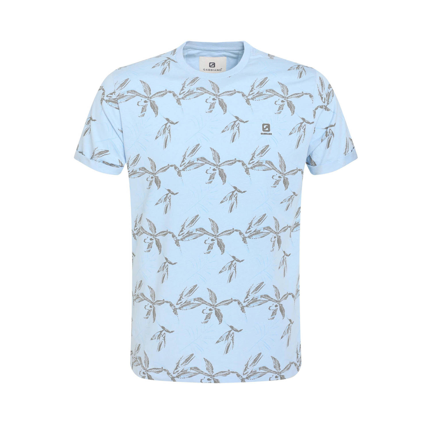 GABBIANO T-shirt met all over print tile blue