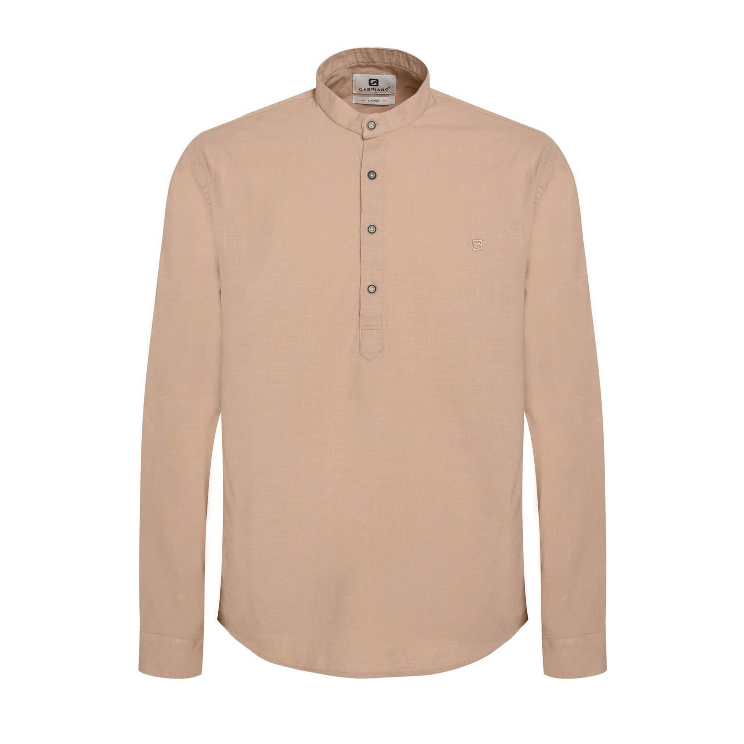 GABBIANO regular fit overhemd latte brown