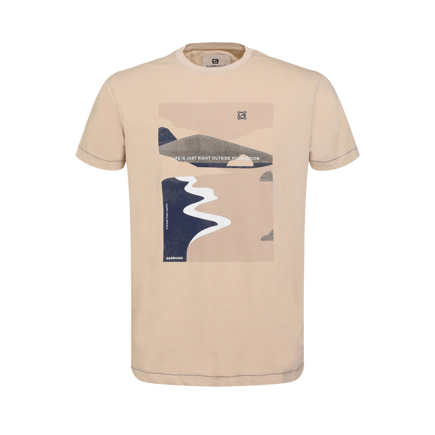 GABBIANO T-shirt met printopdruk beige