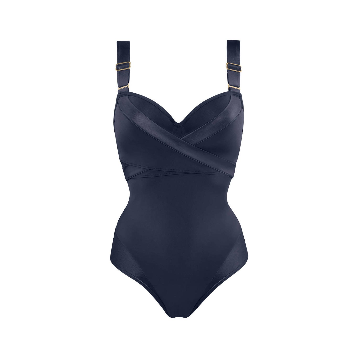 Marlies Dekkers cache coeur plunge balconette badpak wired padded steel grey