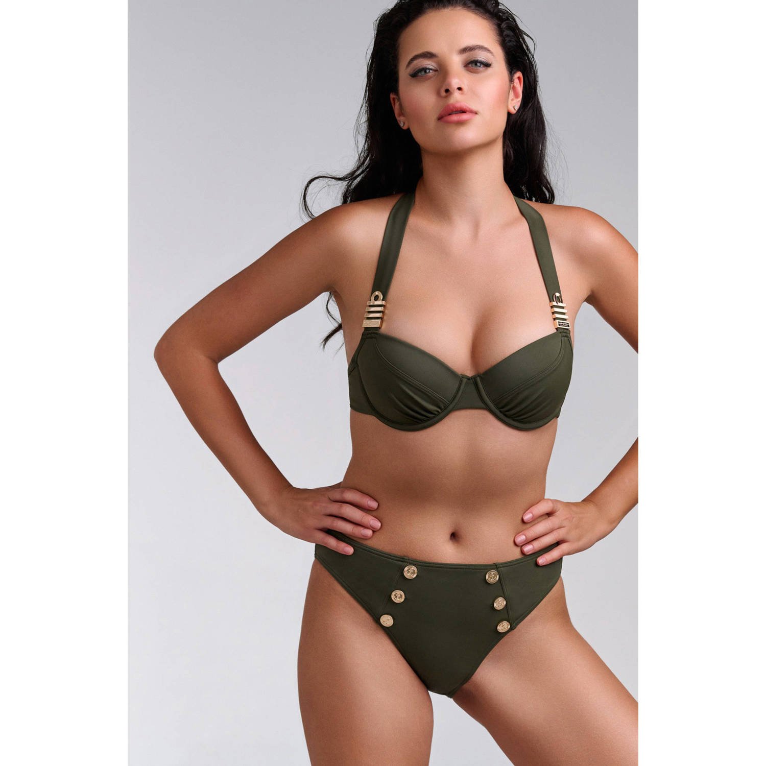 Marlies Dekkers royal navy 5 cm bikini slip seaweed green