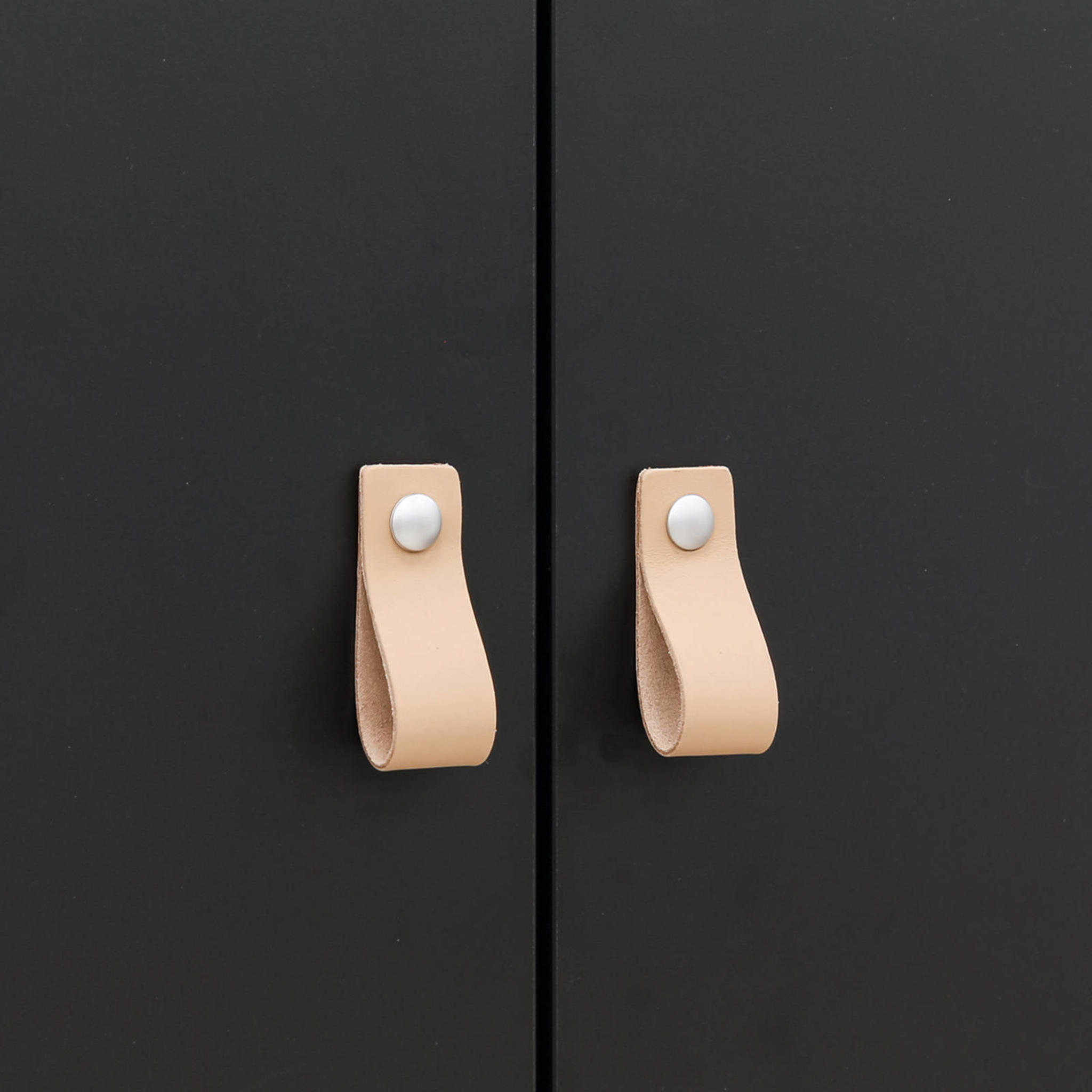 Bopita 2-deurskast Lucas Mat Zwart/Naturel - Afbeelding 4