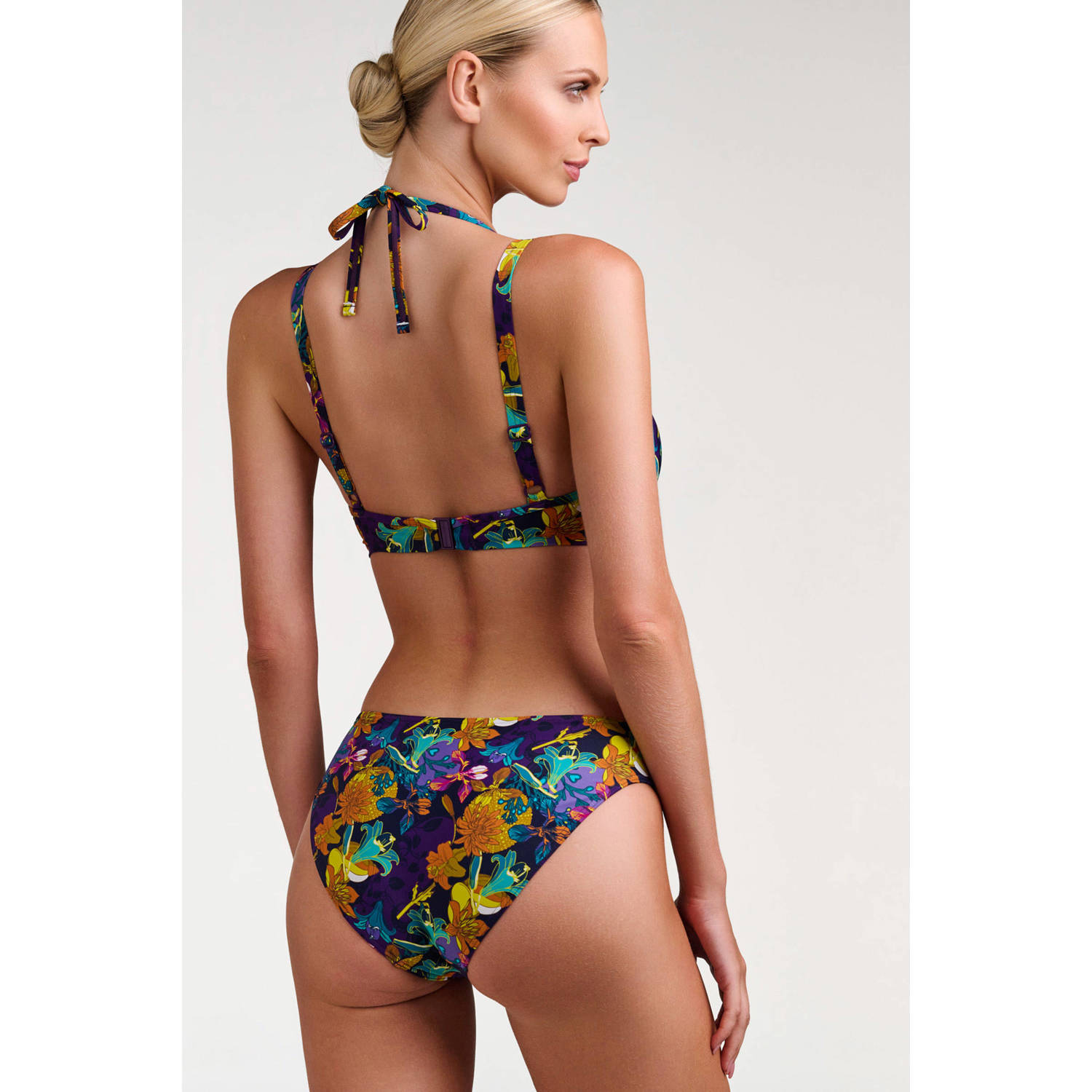 marlies dekkers voorgevormde beugel bikinitop Acapulco paars oker groen