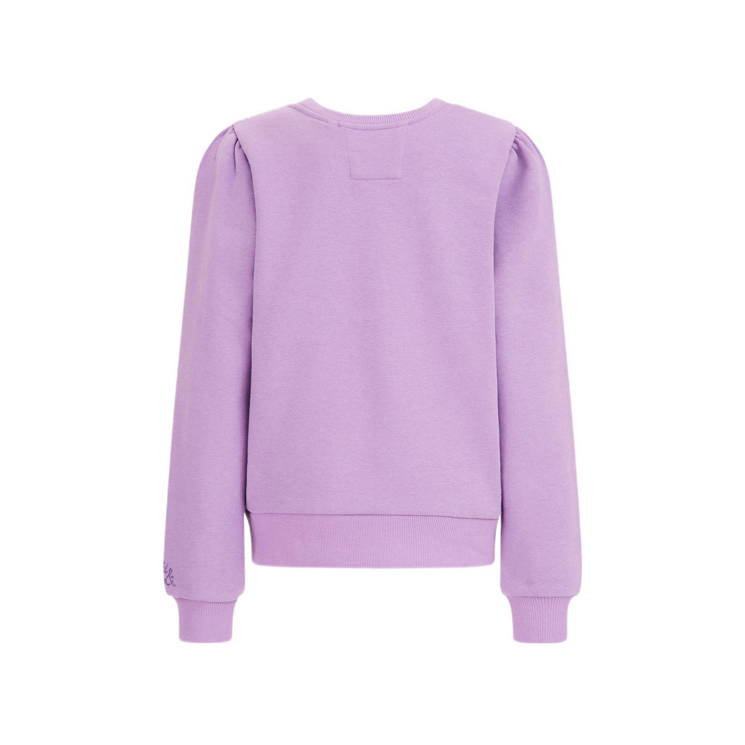 WE Fashion sweater met printopdruk lila