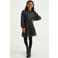 WE Fashion semi-transparante jurk met glitters zwart/zilver