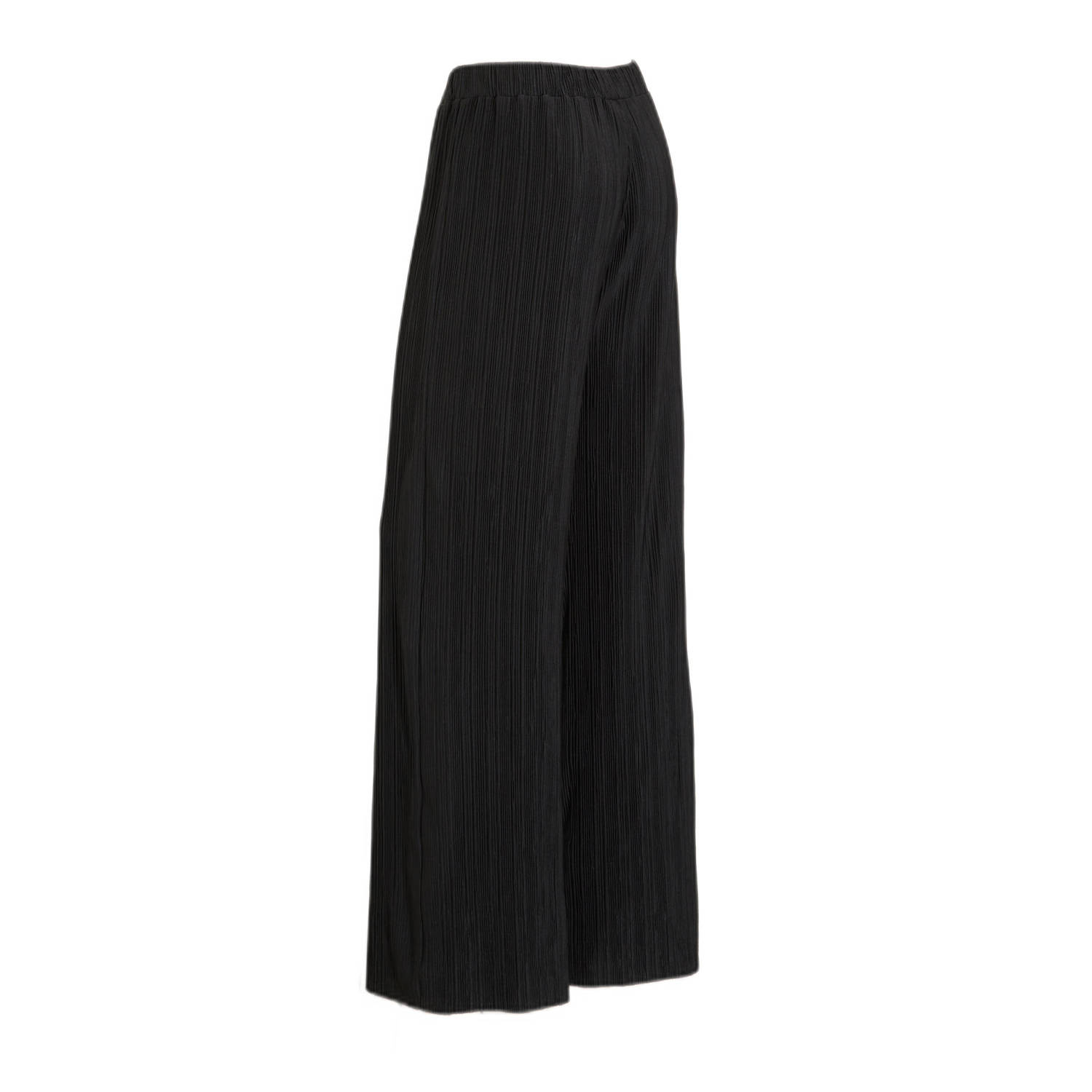 Imagine plisse wide leg broek zwart