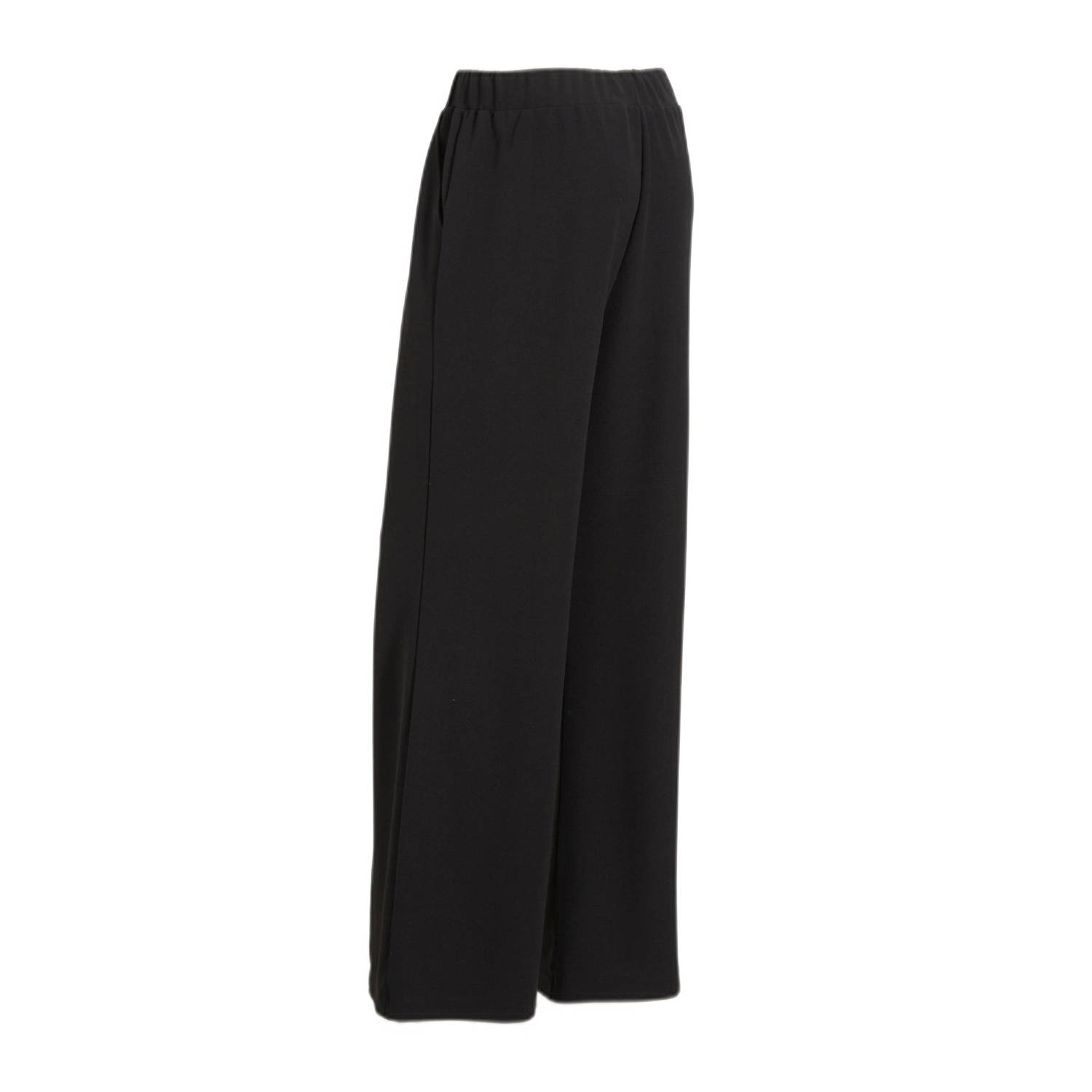 anytime wide leg pantalon zwart