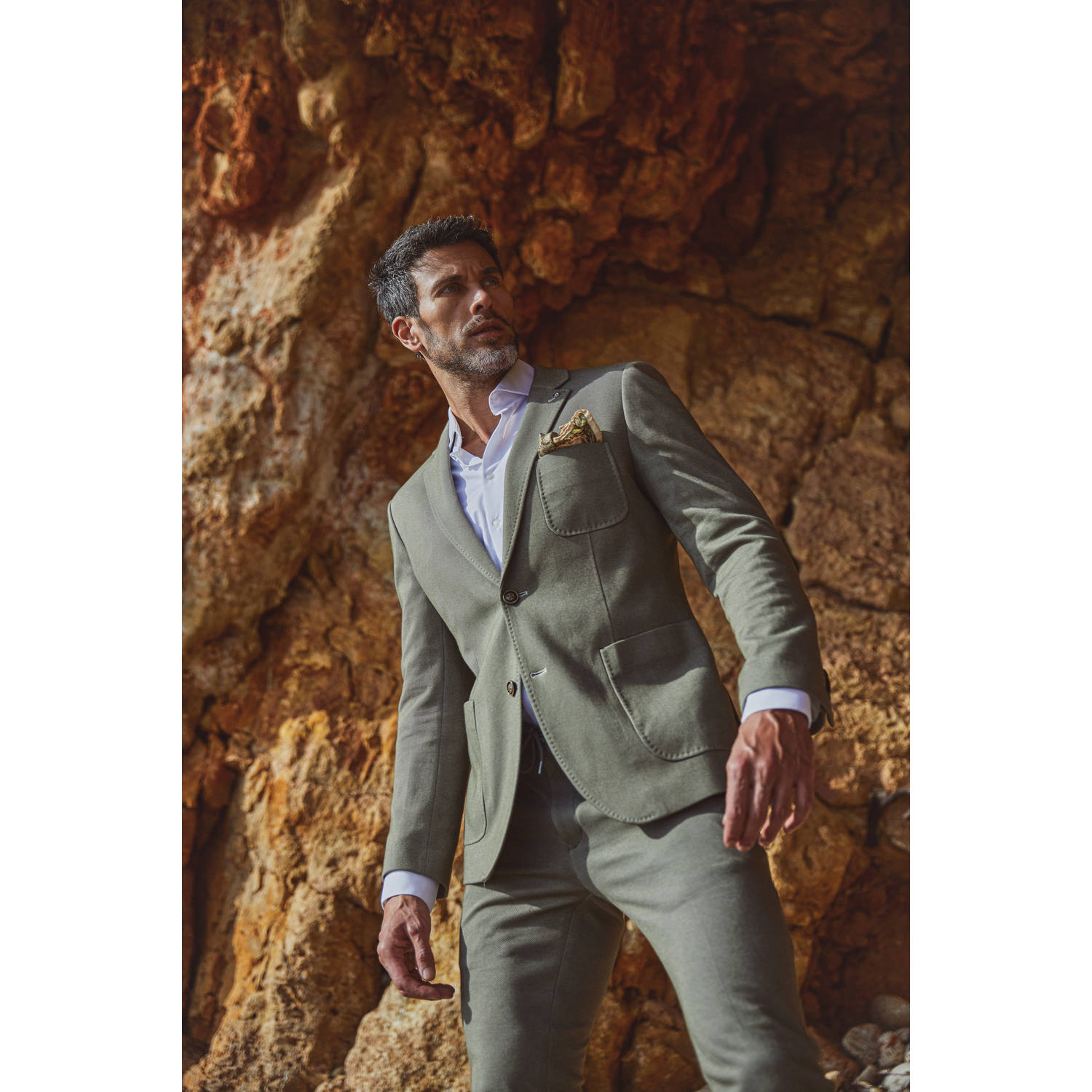 Blue Industry gemêleerde regular fit chino