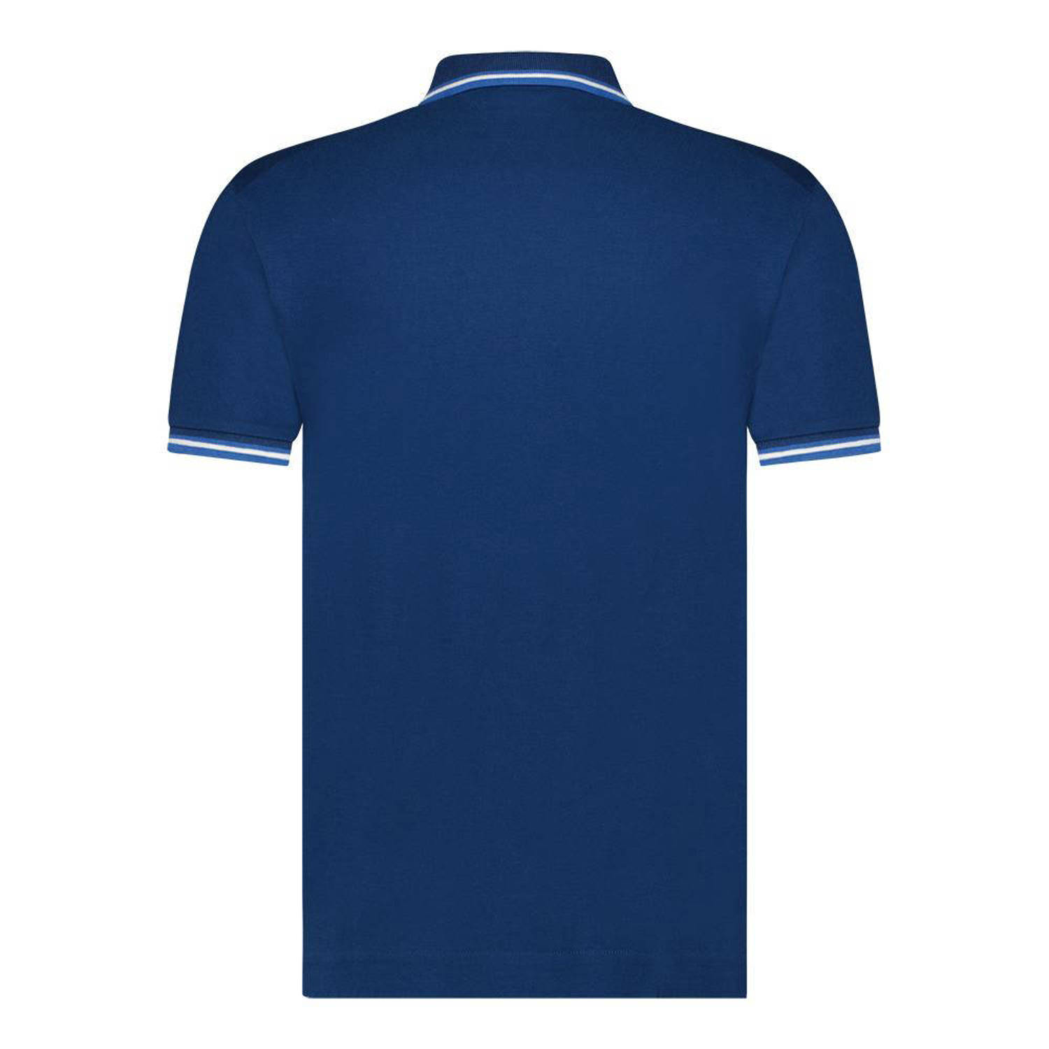 Blue Industry polo met logo cobalt