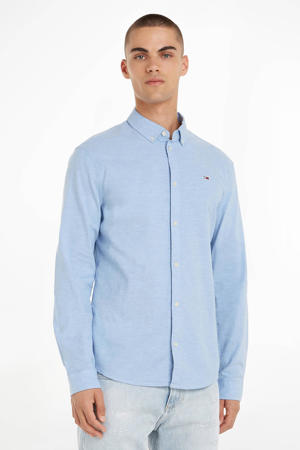 slim fit overhemd met katoen perfume blue