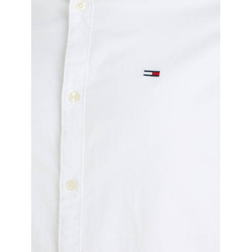 Tommy Jeans slim fit overhemd met katoen wit afbeelding