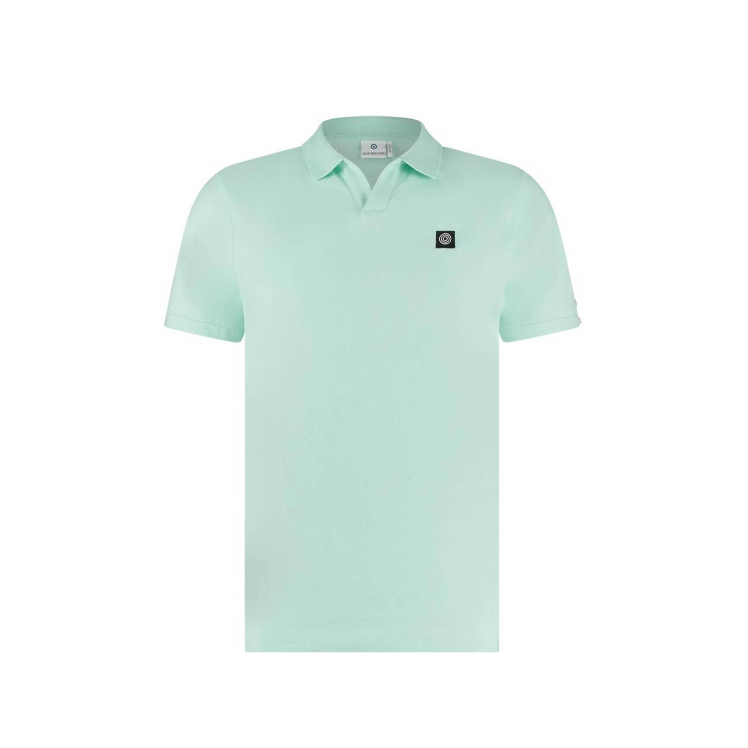 Blue Industry polo met logo mintgroen