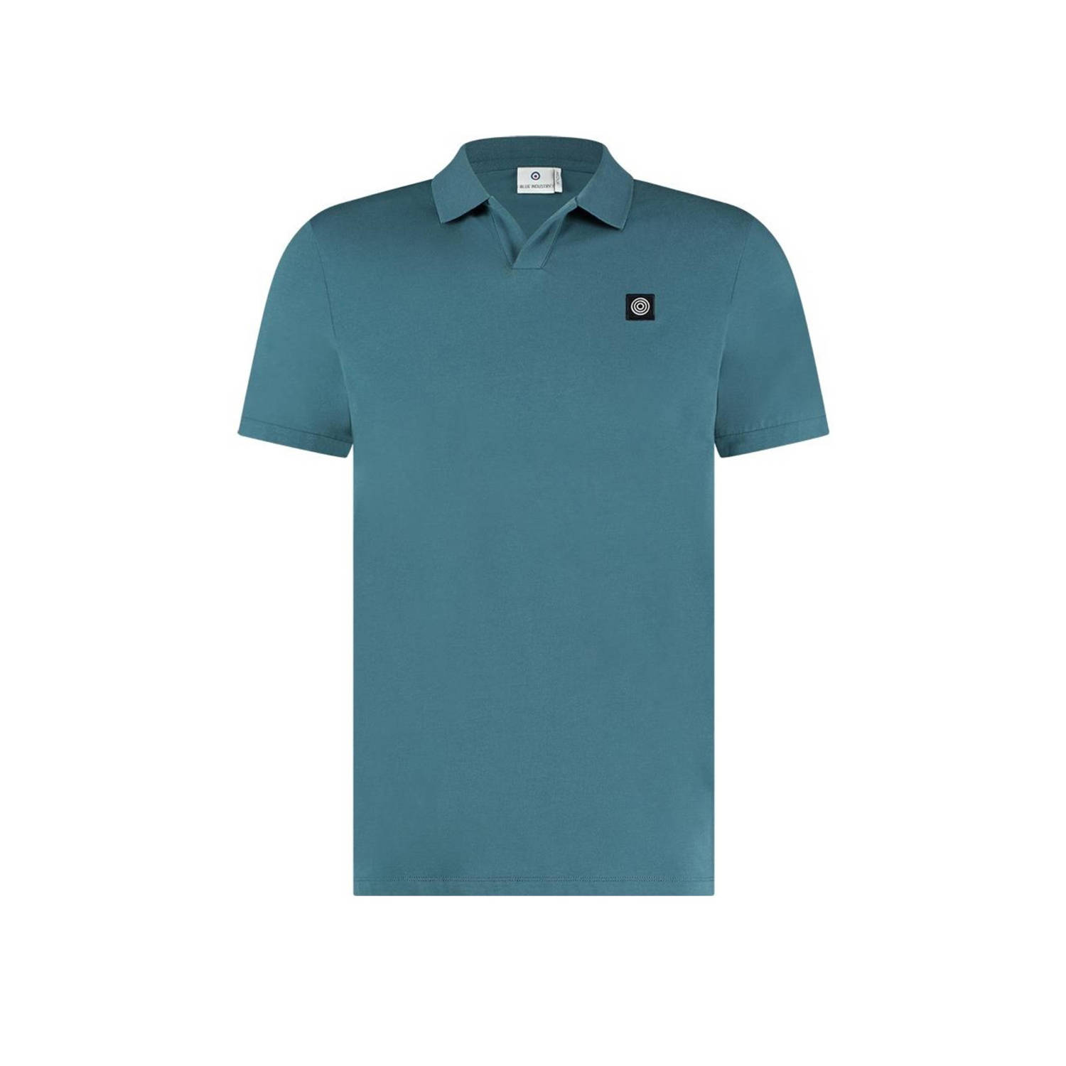 Blue Industry Polo Shirt Korte Mouw Blue Heren