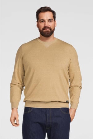 gemêleerde fijngebreide trui Plus Size oyster gray