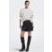 ONLY imitatieleren regular fit short ONLHEIDI  zwart