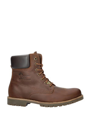 Panama 03  gevoerde leren veterboots bruin
