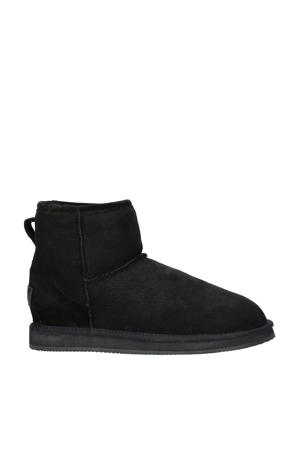 Laura  suède enkelboots zwart