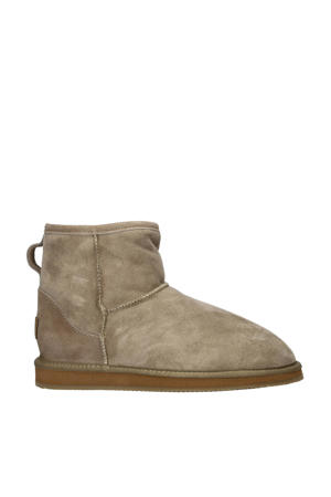 Laura  suède enkelboots taupe