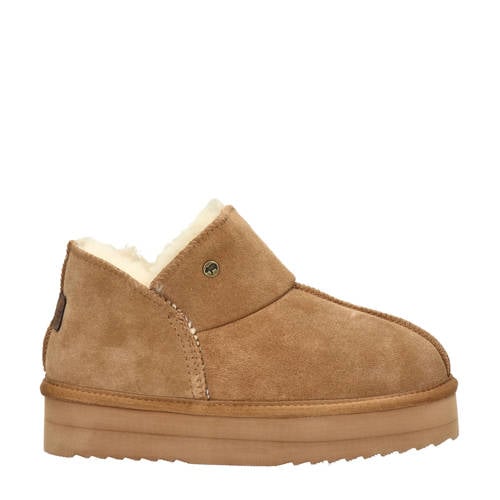 Warmbat Australia Willow Plateau suède pantoffels cognac afbeelding