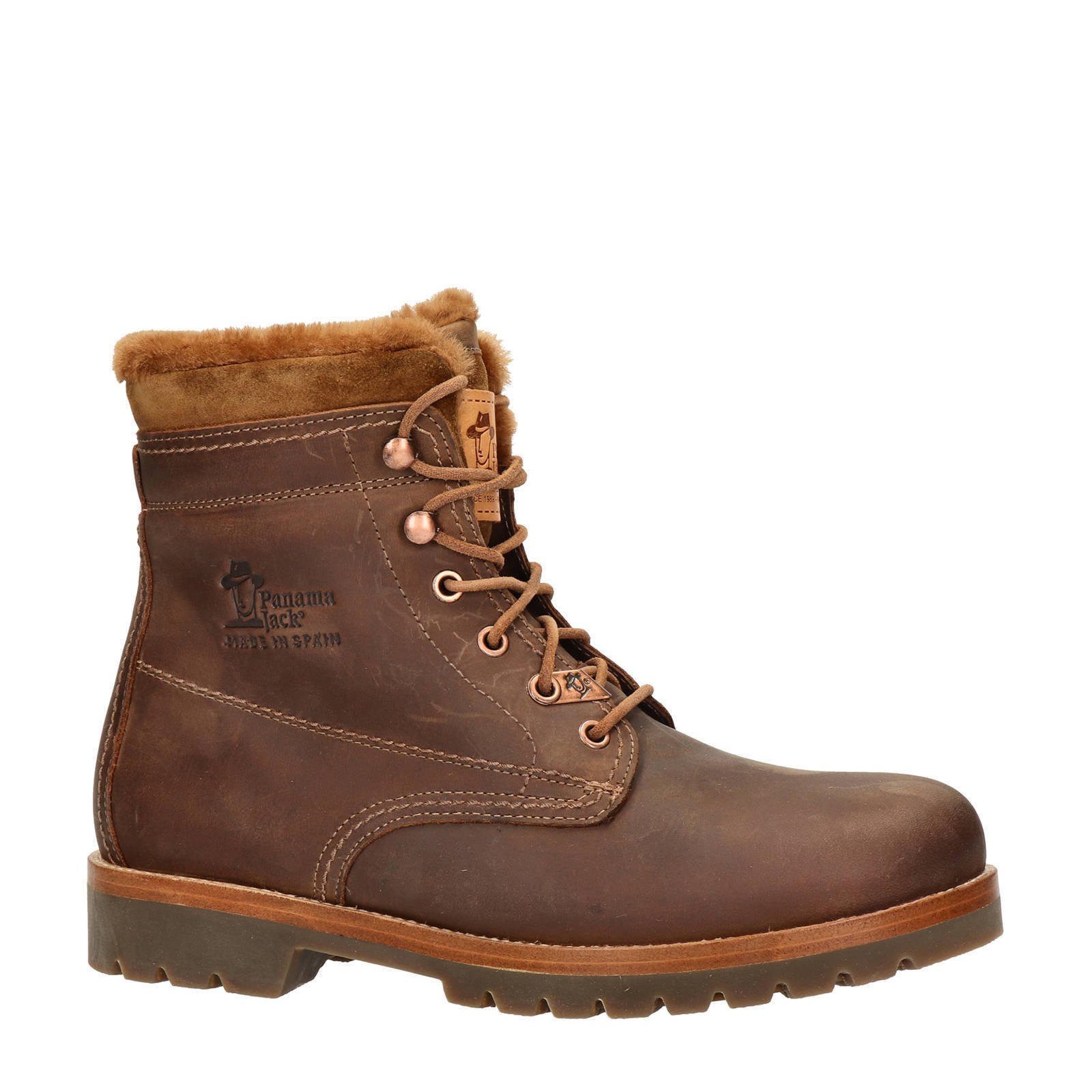 Aviator Igloo C20 gevoerde leren veterboots cognac