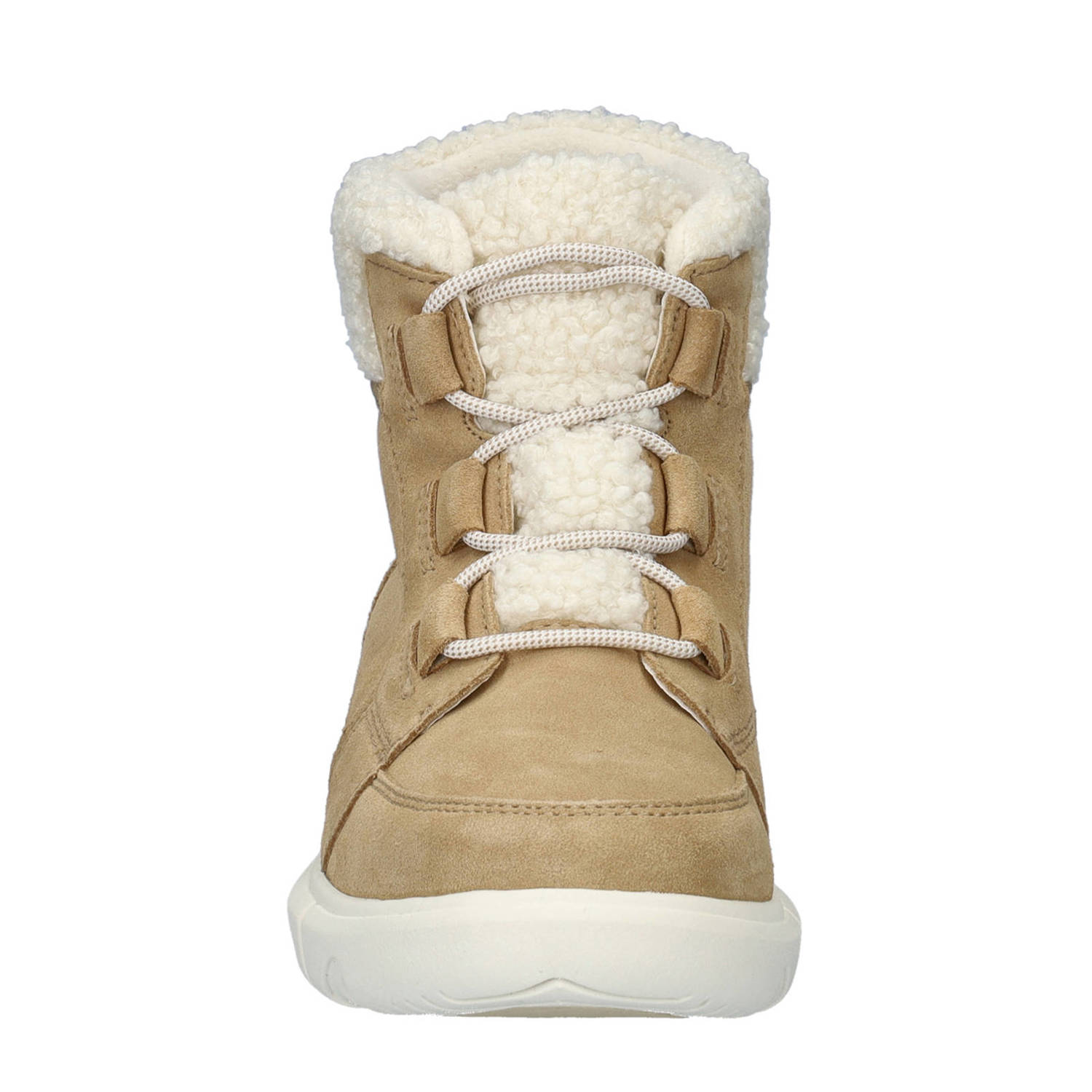 Sorel Explorer Next Carnival gevoerde suède enkelboots beige