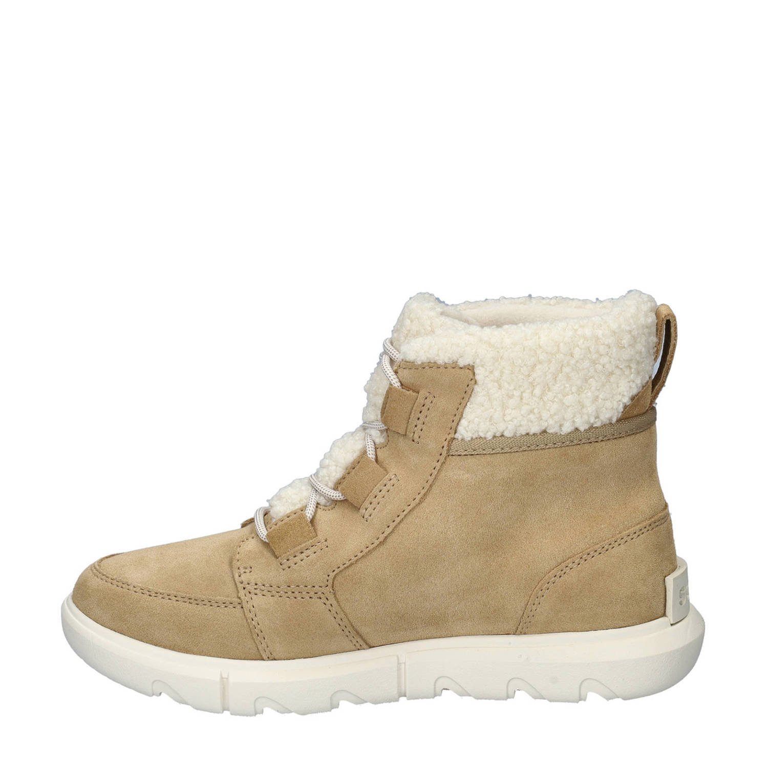 Sorel Explorer Next Carnival gevoerde suède enkelboots beige