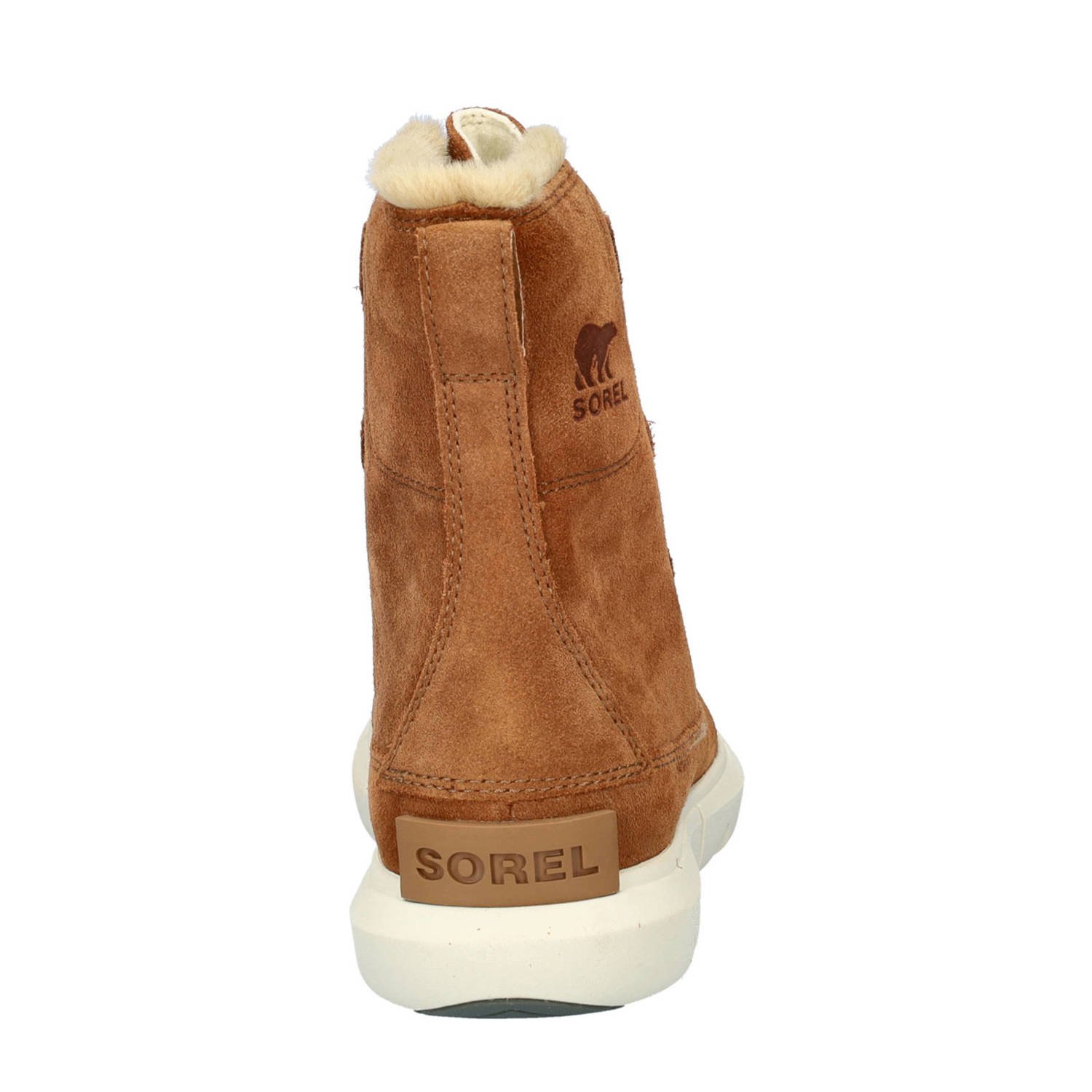 Sorel Explorer Next Joan gevoerde suède veterboots cognac