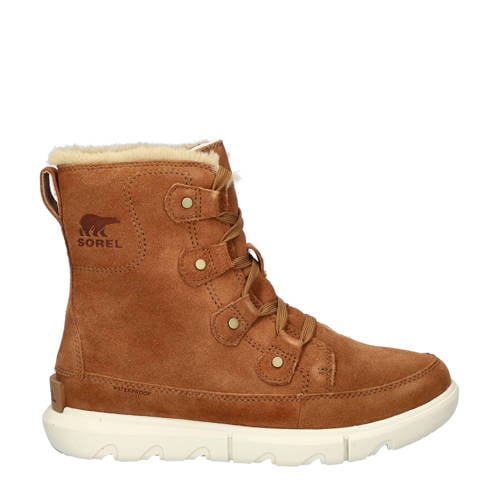 Sorel Explorer Next Joan gevoerde suède veterboots cognac afbeelding