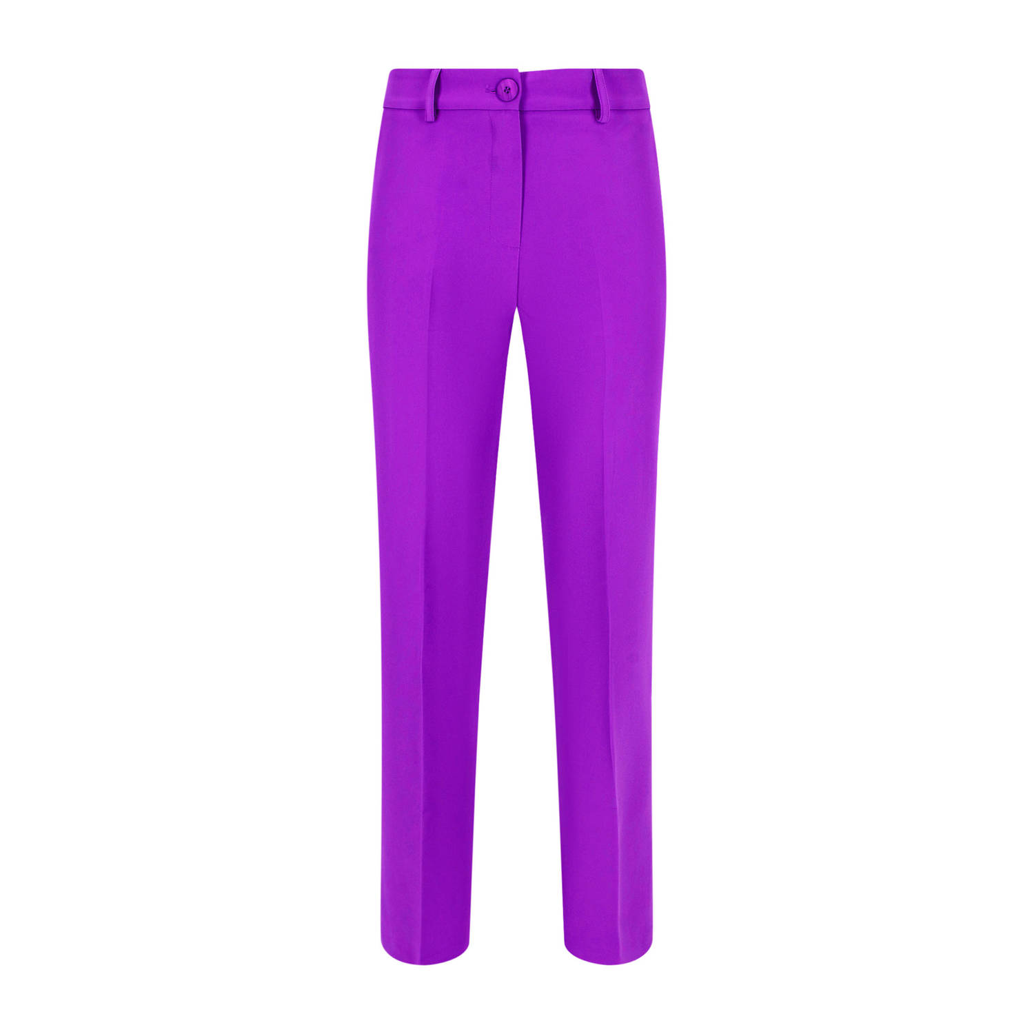 LOLALIZA high waist straight fit pantalon paars
