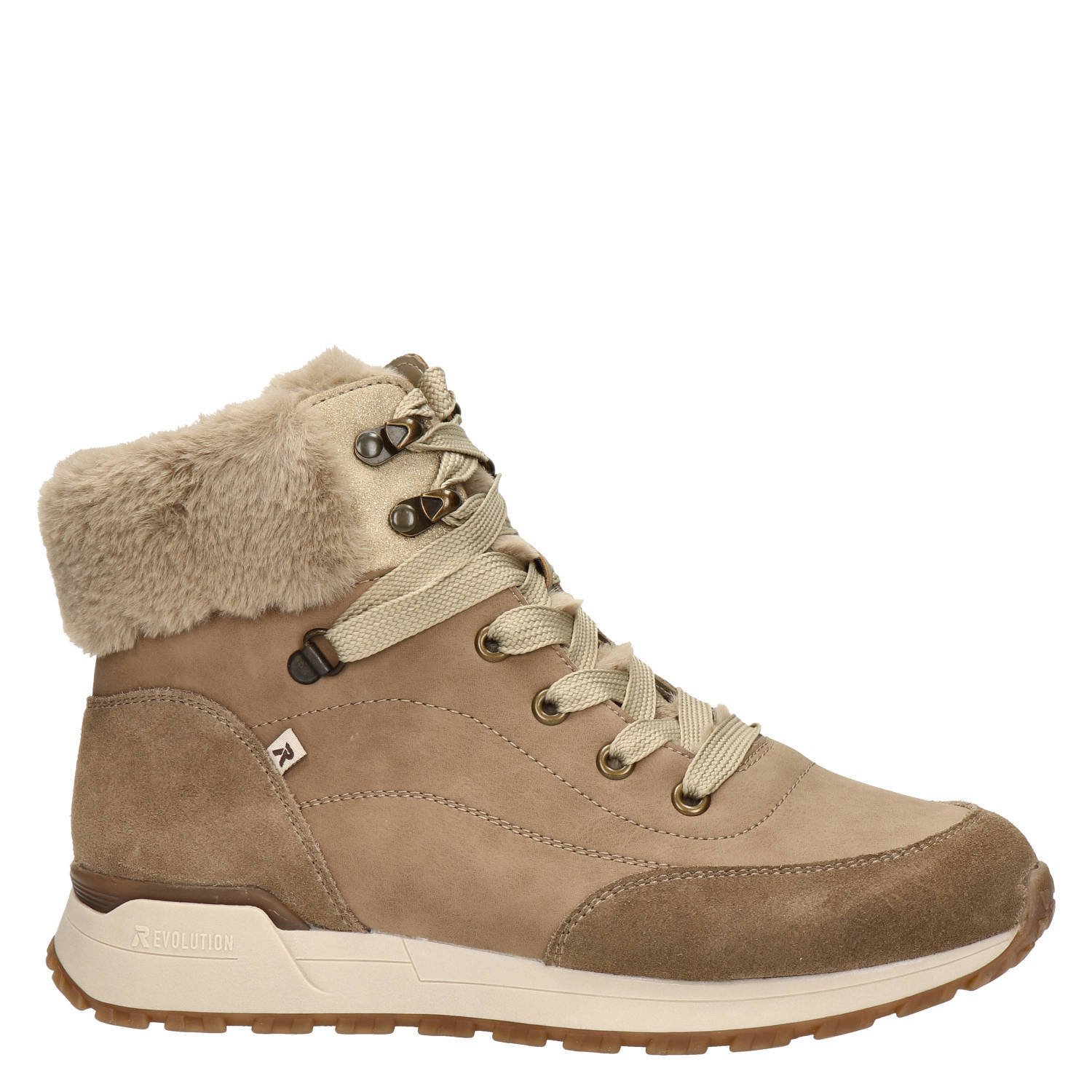 Rieker gevoerde sneakers beige wehkamp