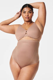 thumbnail: SPANXshape™ Invisible high waist medium corrigerende string donkerbeige