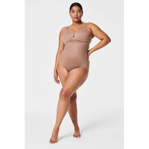 SPANX Thinstincts 2.0 high waist medium corrigerende slip donkerbeige afbeelding