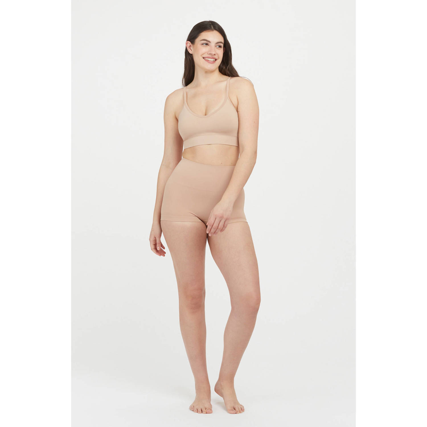 SPANX Ecocare Seamless Shaping medium corrigerende Boyshort lichtbeige