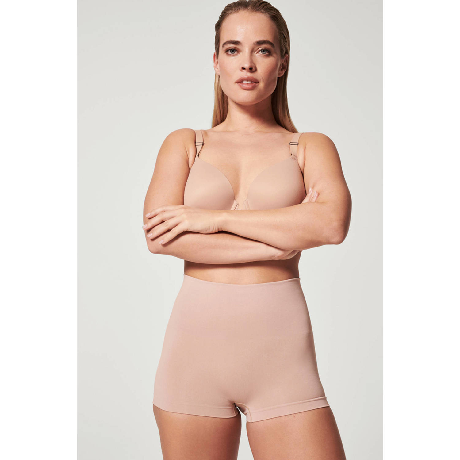 SPANX Ecocare Seamless Shaping medium corrigerende Boyshort lichtbeige