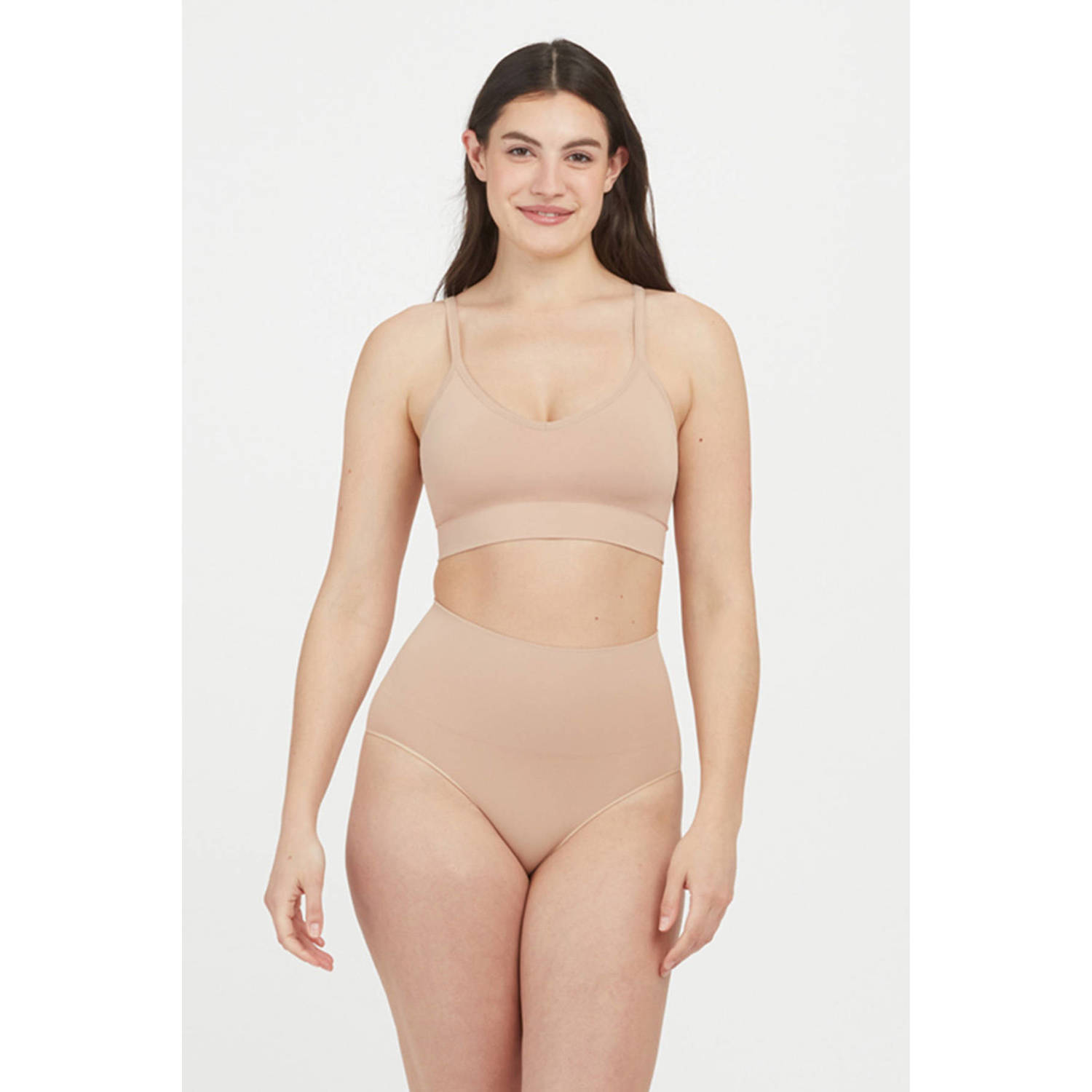 SPANX Ecocare Seamless Shaping medium corrigerende slip lichtbeige