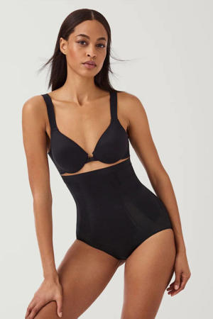 high waist sterk corrigerende short zwart