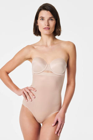high waist medium corrigerende slip beige