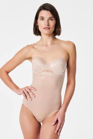 high waist medium corrigerende slip beige