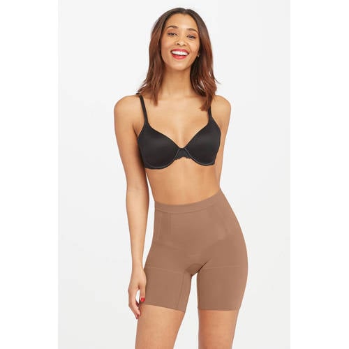 SPANX OnCore sterk corrigerende Mid-Thigh short donkerbeige afbeelding