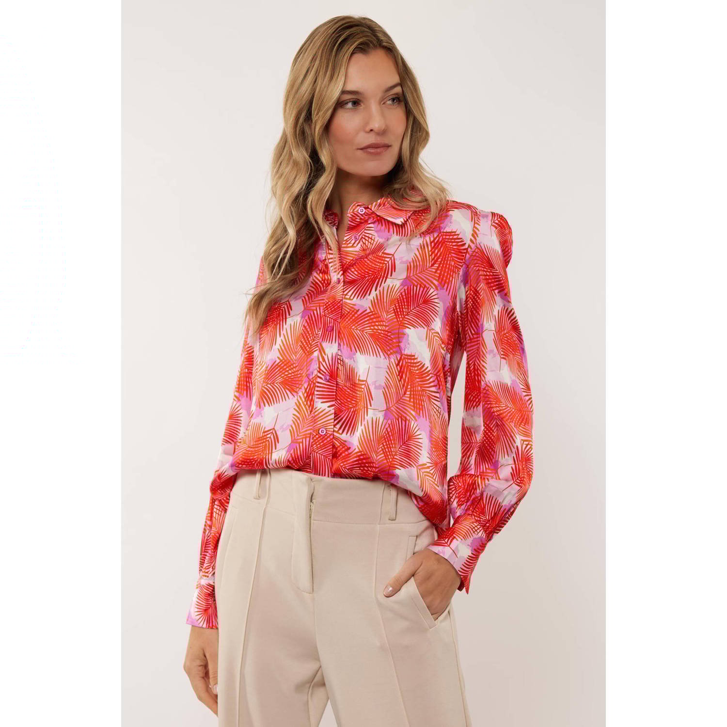 G-maxx blouse Berrin met all over print rood