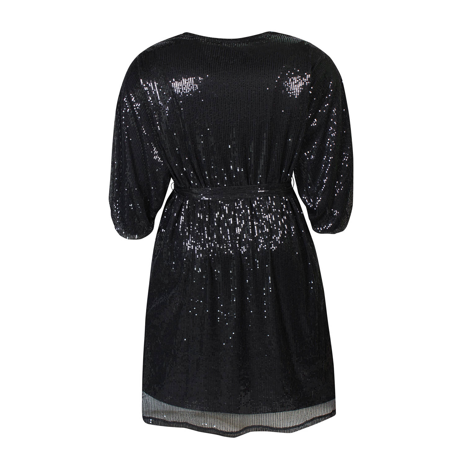 Zhenzi semi-transparante jurk met pailletten zwart