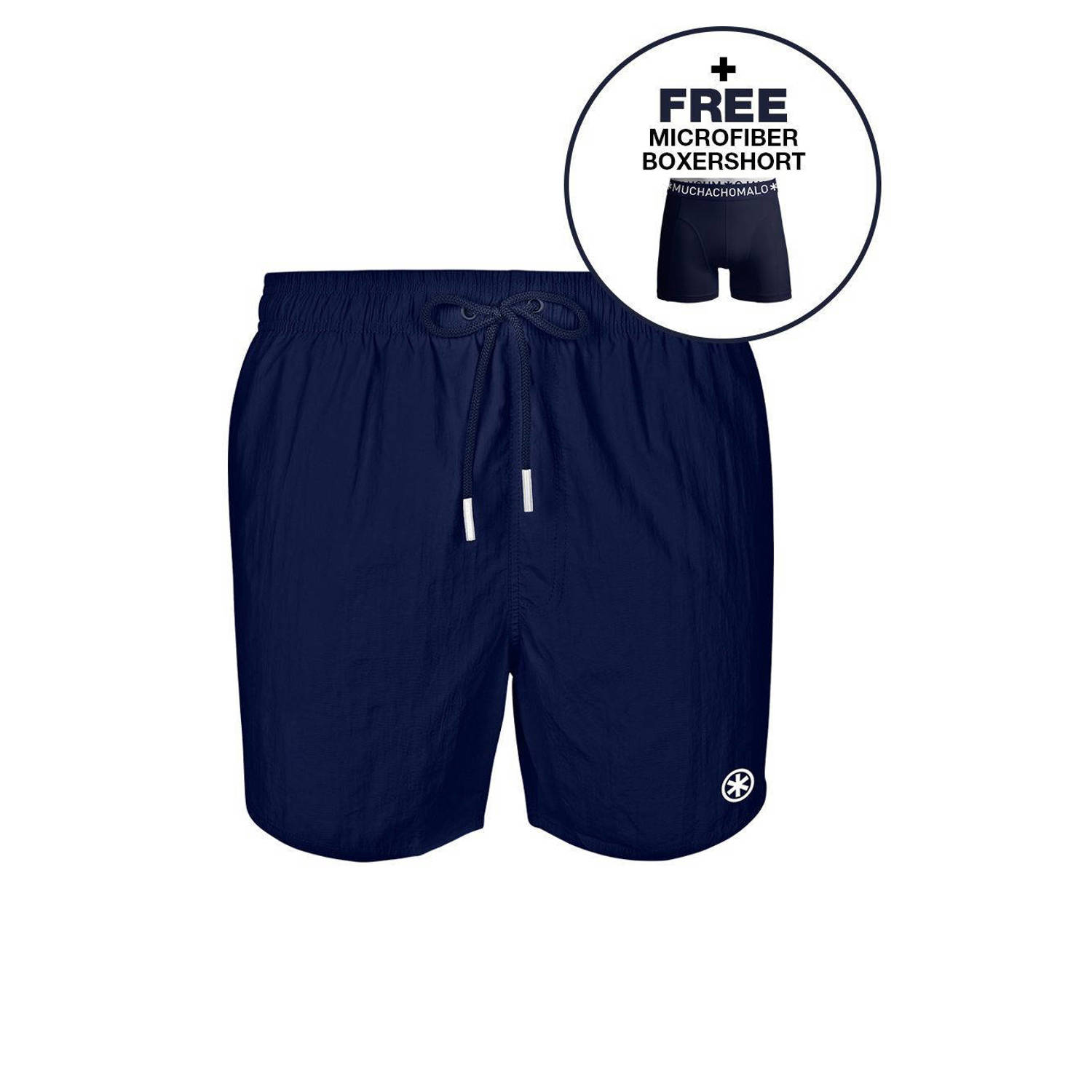 Muchachomalo zwemshort + gratis boxershort marine