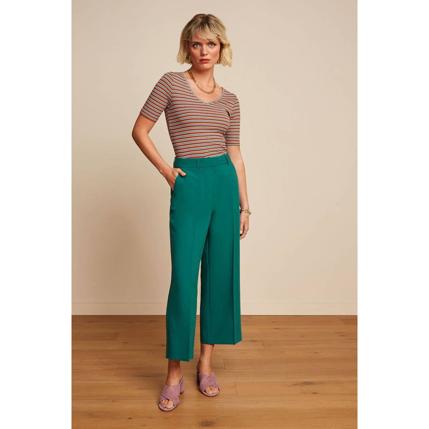 King Louie straight fit pantalon Federica Pants Simonet petrol
