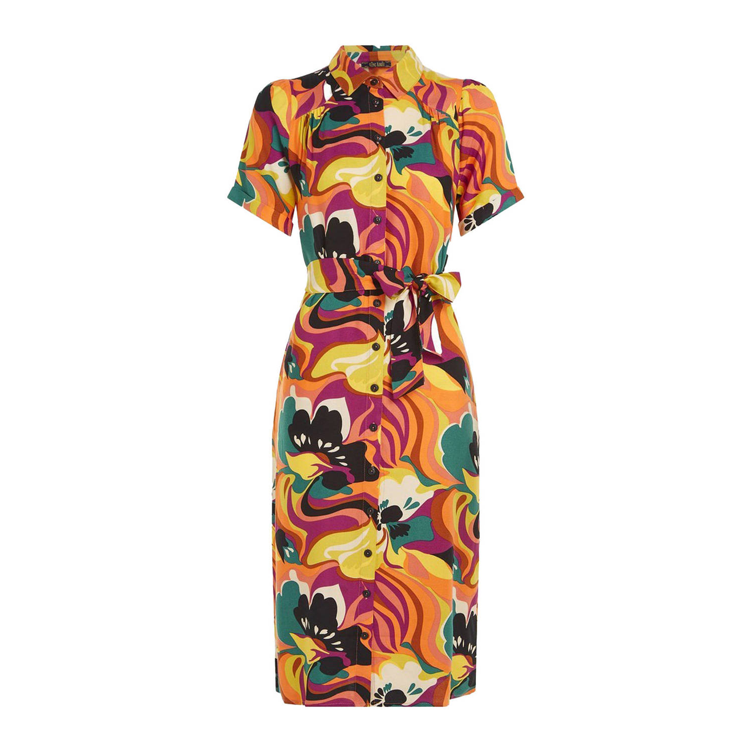 King Louie blousejurk Carina Tunic Dress Aurelio met all over print en ceintuur multi