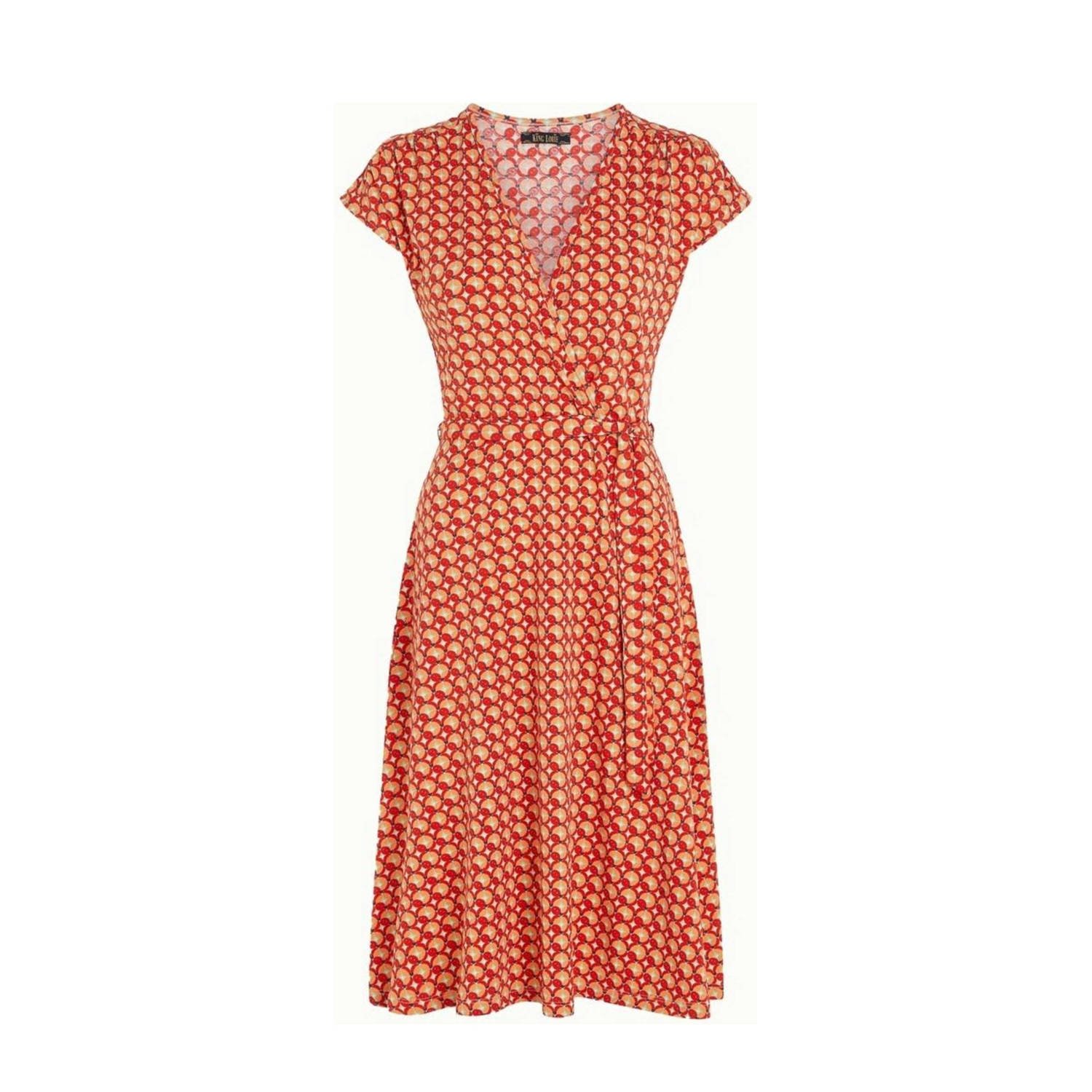 King Louie jurk met all over print rood geel