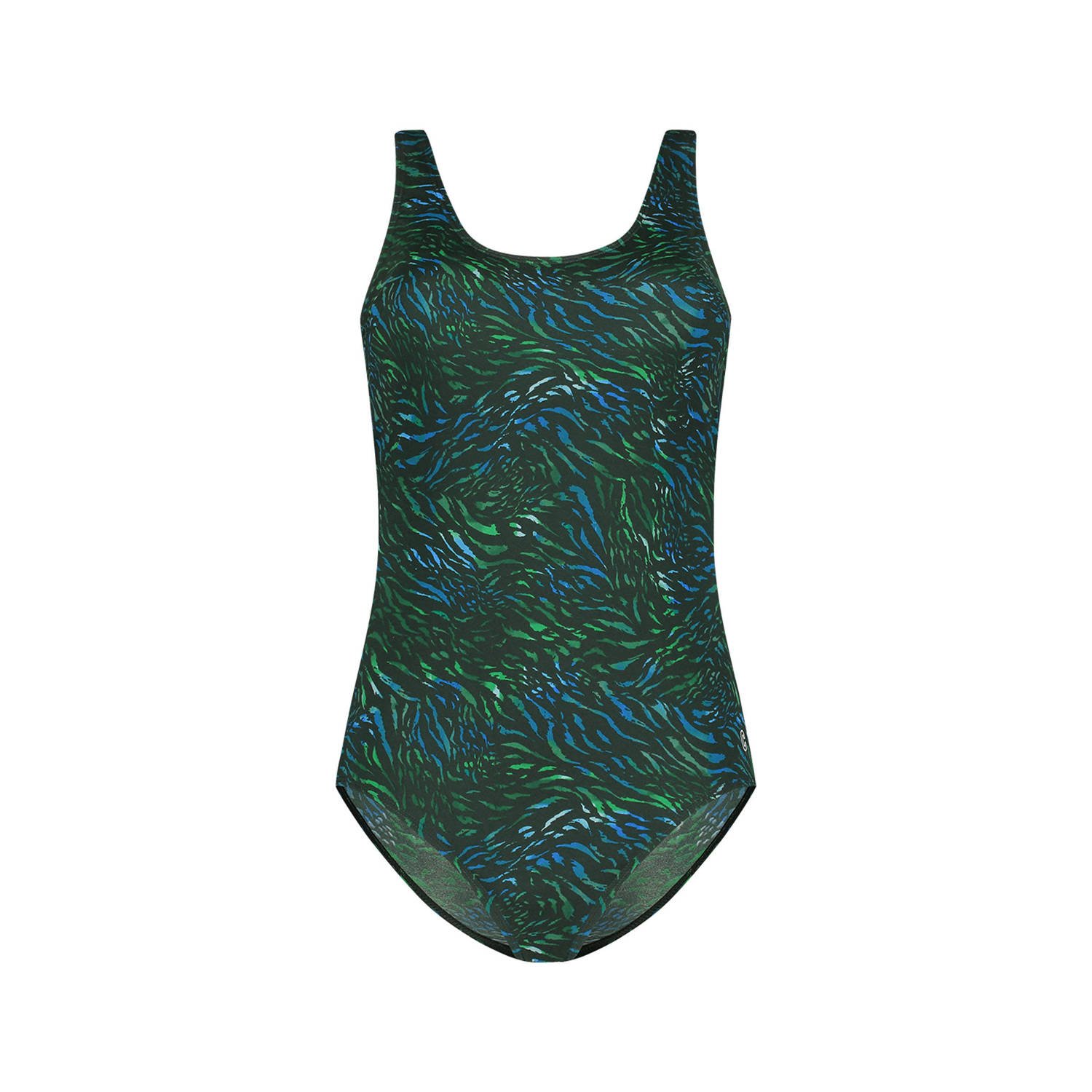 Ten Cate Swim Tweka badpak donkerblauw groen